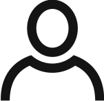 Black person icon on white background