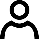 Black person icon on white background