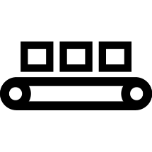 Conveyor belt icon on white background