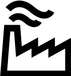 Black upward arrow inside a square icon on white background