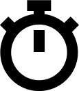 Stopwatch icon on white background