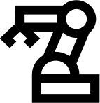 Black clipboard with checkmarks icon on white background