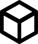 Black barcode icon on white background