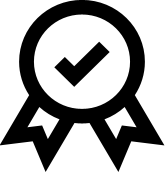 Black clipboard with checkmarks icon on white background