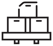 Black clipboard with checkmarks icon on white background