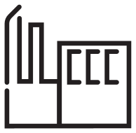 Black checklist icon on white background