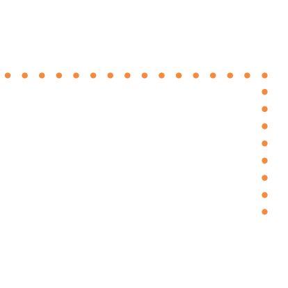 abstract vector graphic with orange lines and dots