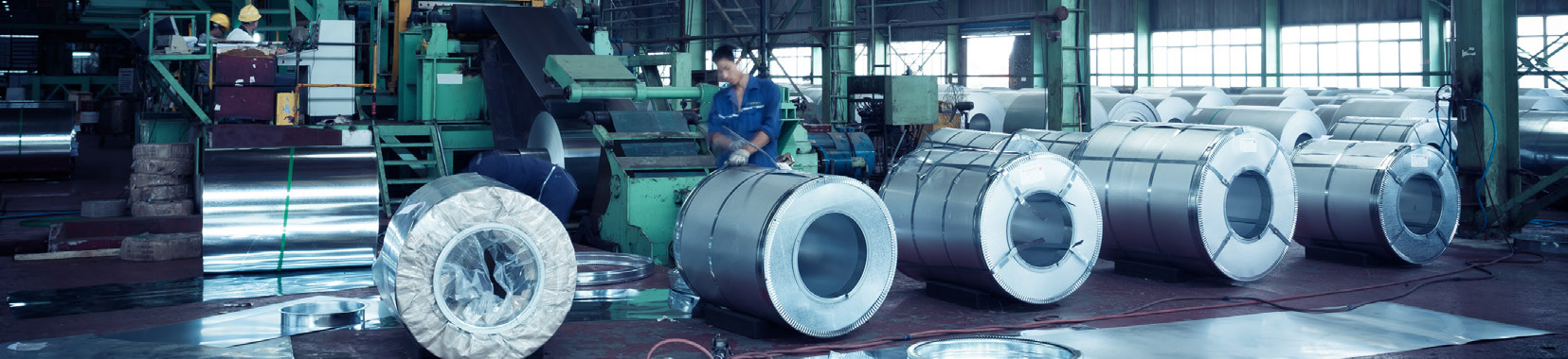 production line with spice bottles in a manufacturing facility