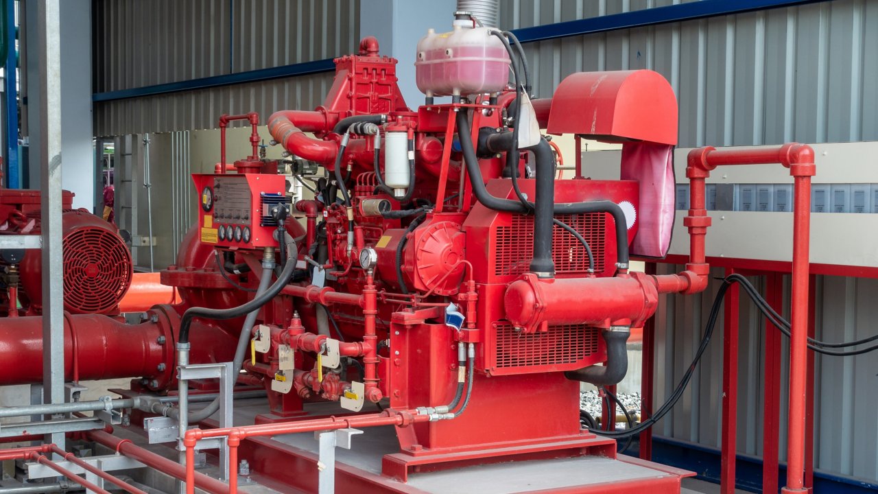 Diesel generator for pump at  at industry zone