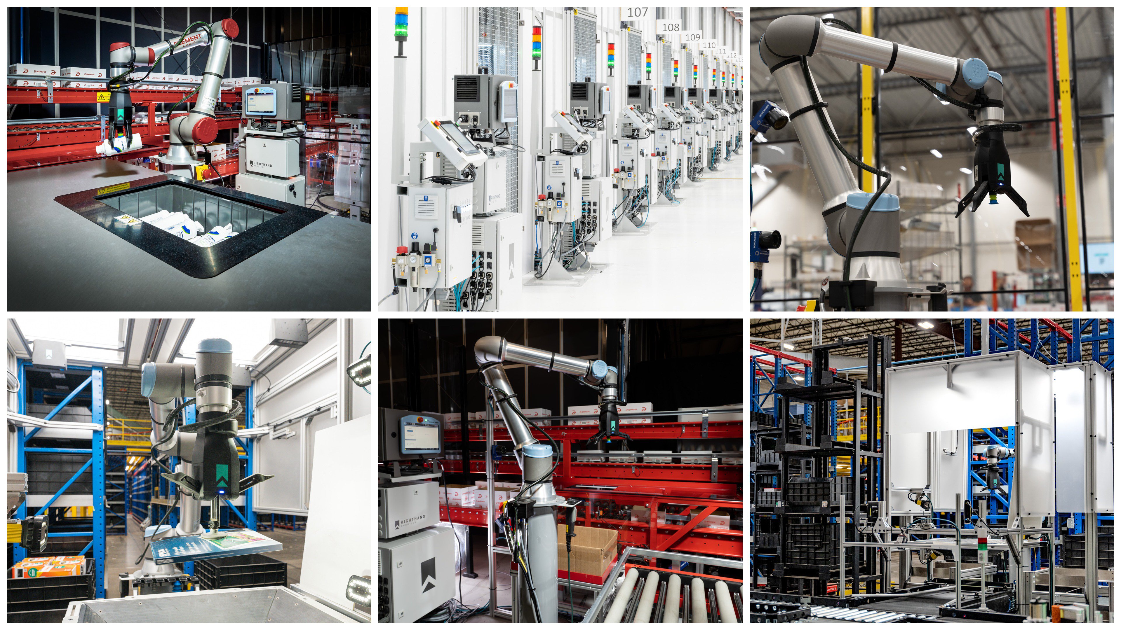 Collage of pictures of robot for manufacturing