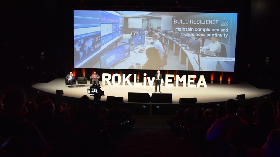 ROKLive EMEA 2024 Keynote speakers on the stage