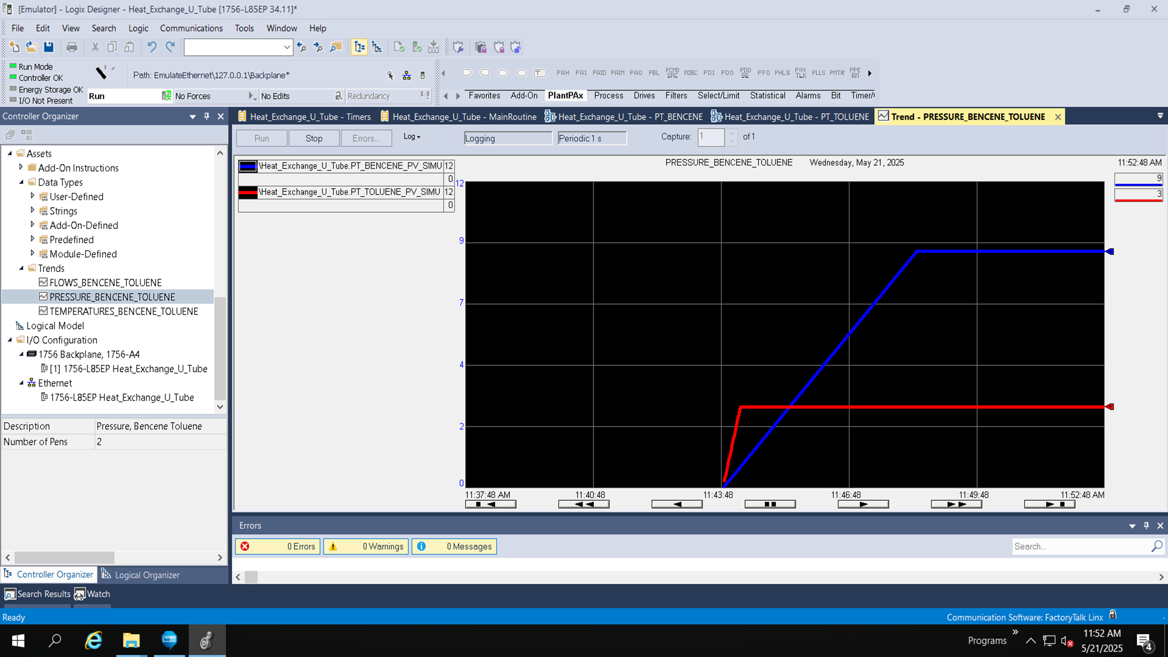 simulation-and-configuration-for-u-shaped-heat-exchange_9_TREND_PRESSURE_BENCENE_TOLUENE.png