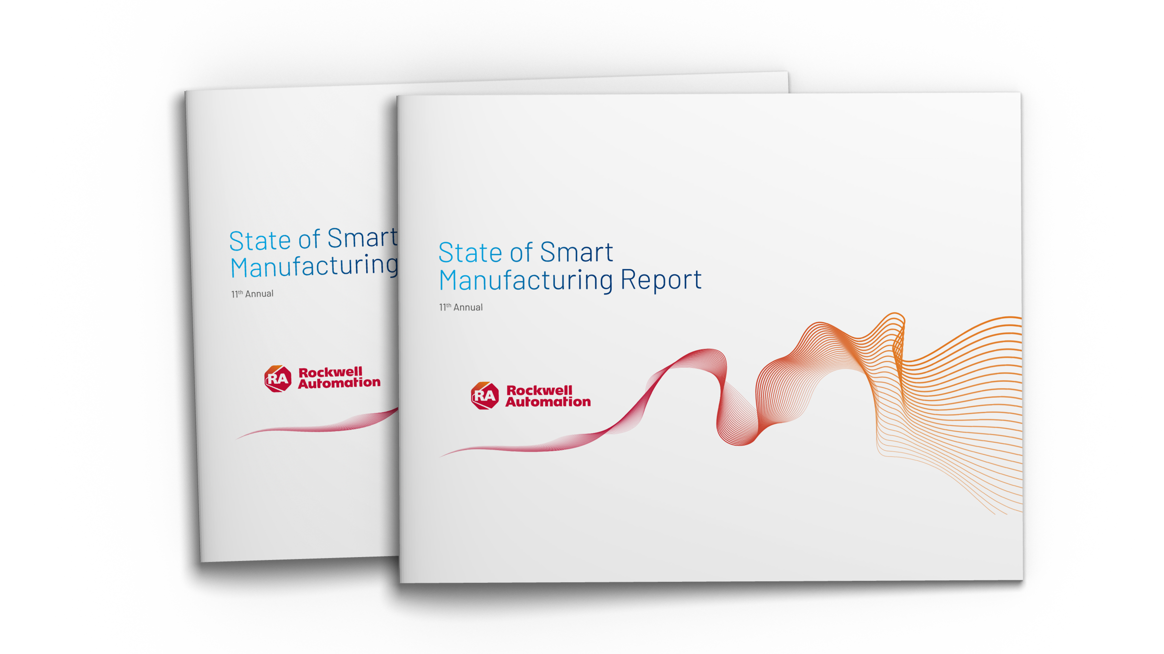 Two ‘State of Smart Manufacturing’ report booklets with Rockwell Automation branding