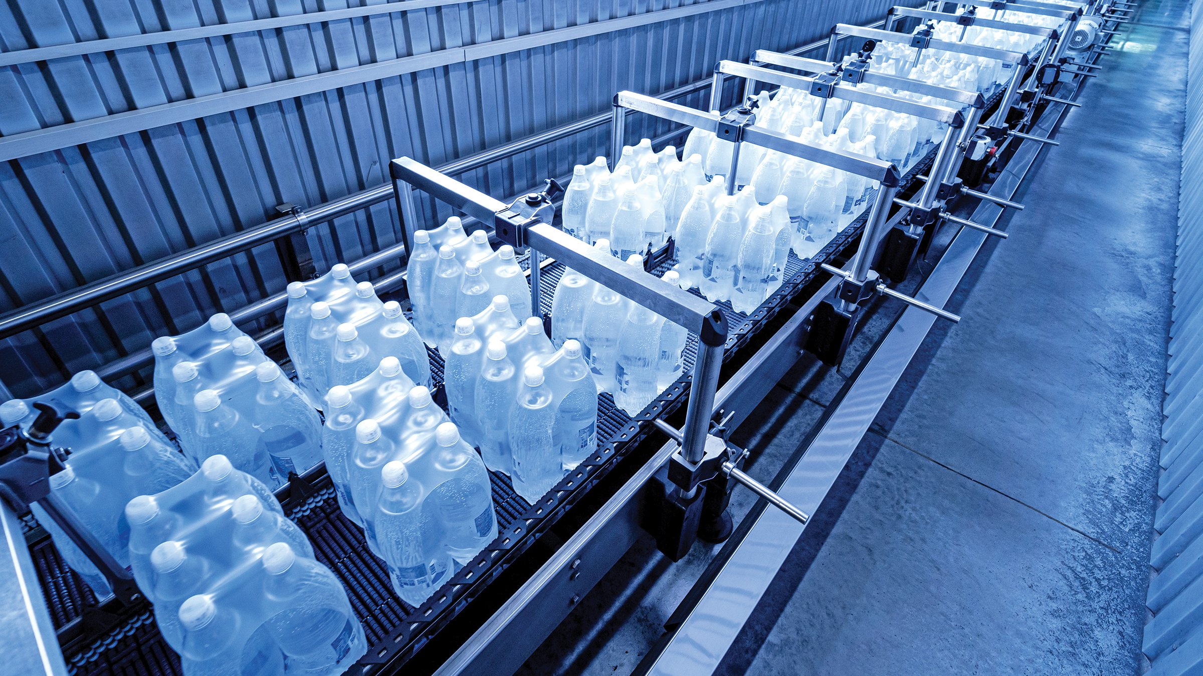 CPG packaging line for water bottles