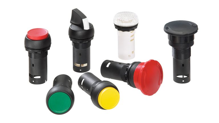 An economical choice for many industrial uses, these operators include push buttons, e-stops, switches, and pilot lights with either light indicators or incandescent illumination options.