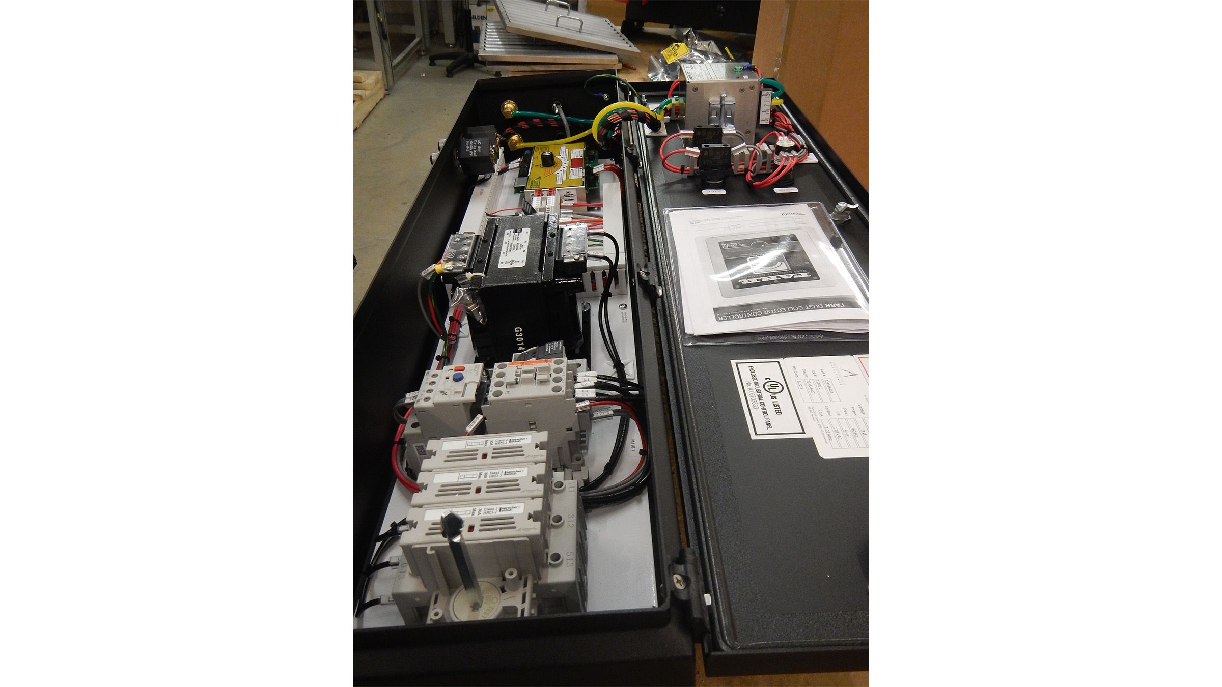 Control panel for Farr dust collection machinery