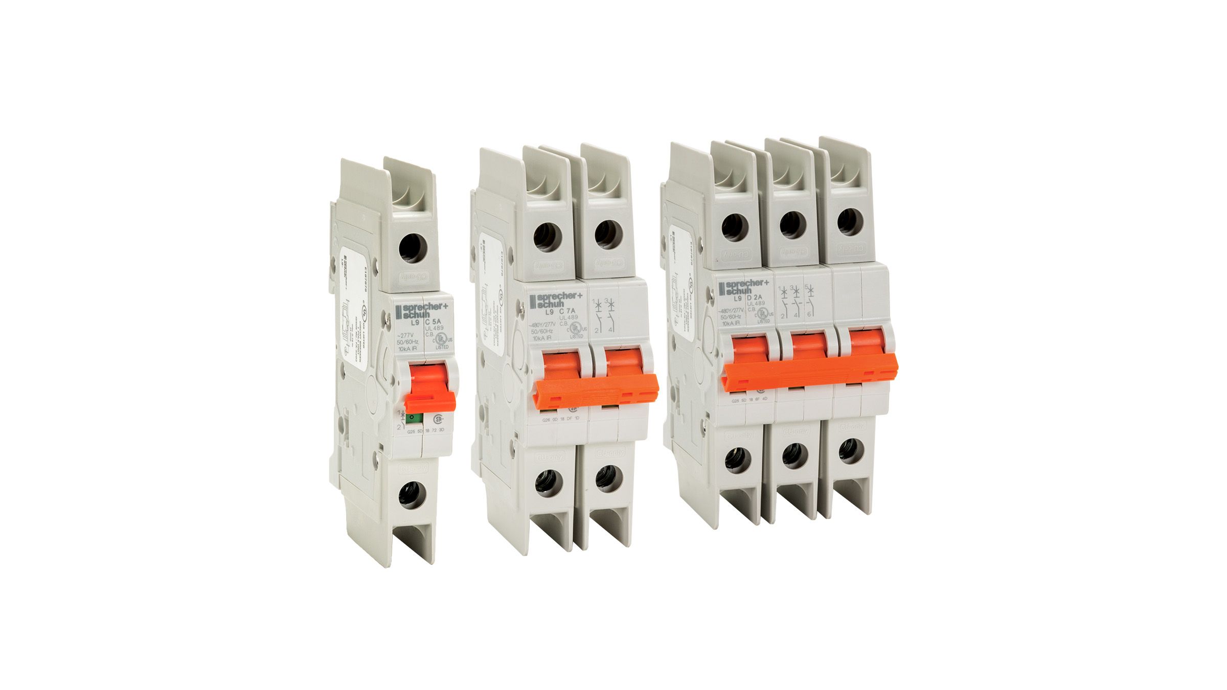 UL489 Miniature Circuit breakers for branch circuit protection up to 63 amps.