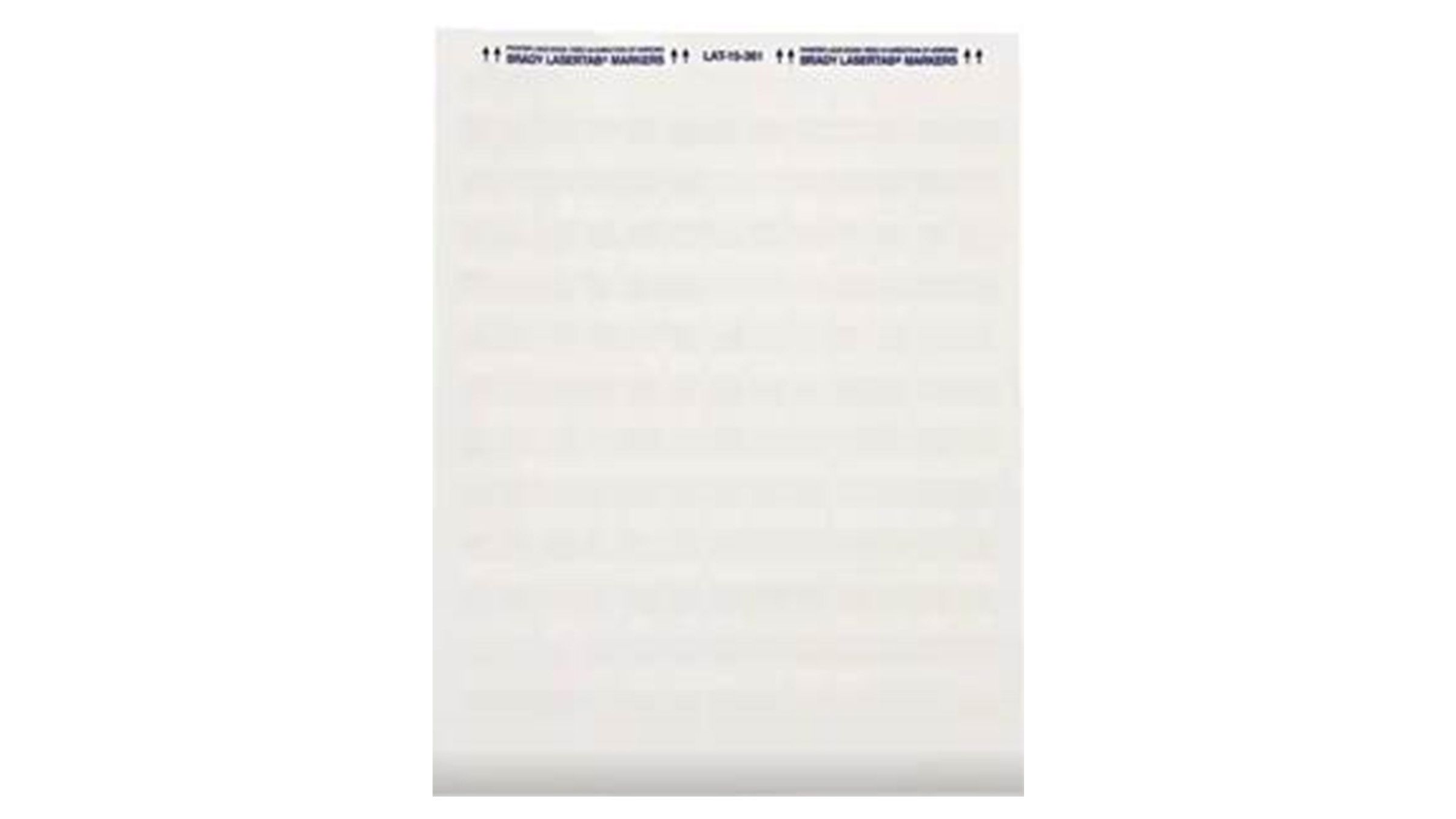 Brady LaserTab Series Self-Laminating Polyester Label part # LAT-15-361-1 "Y34285"