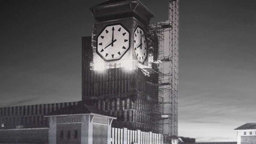 Stavba hodinové věže