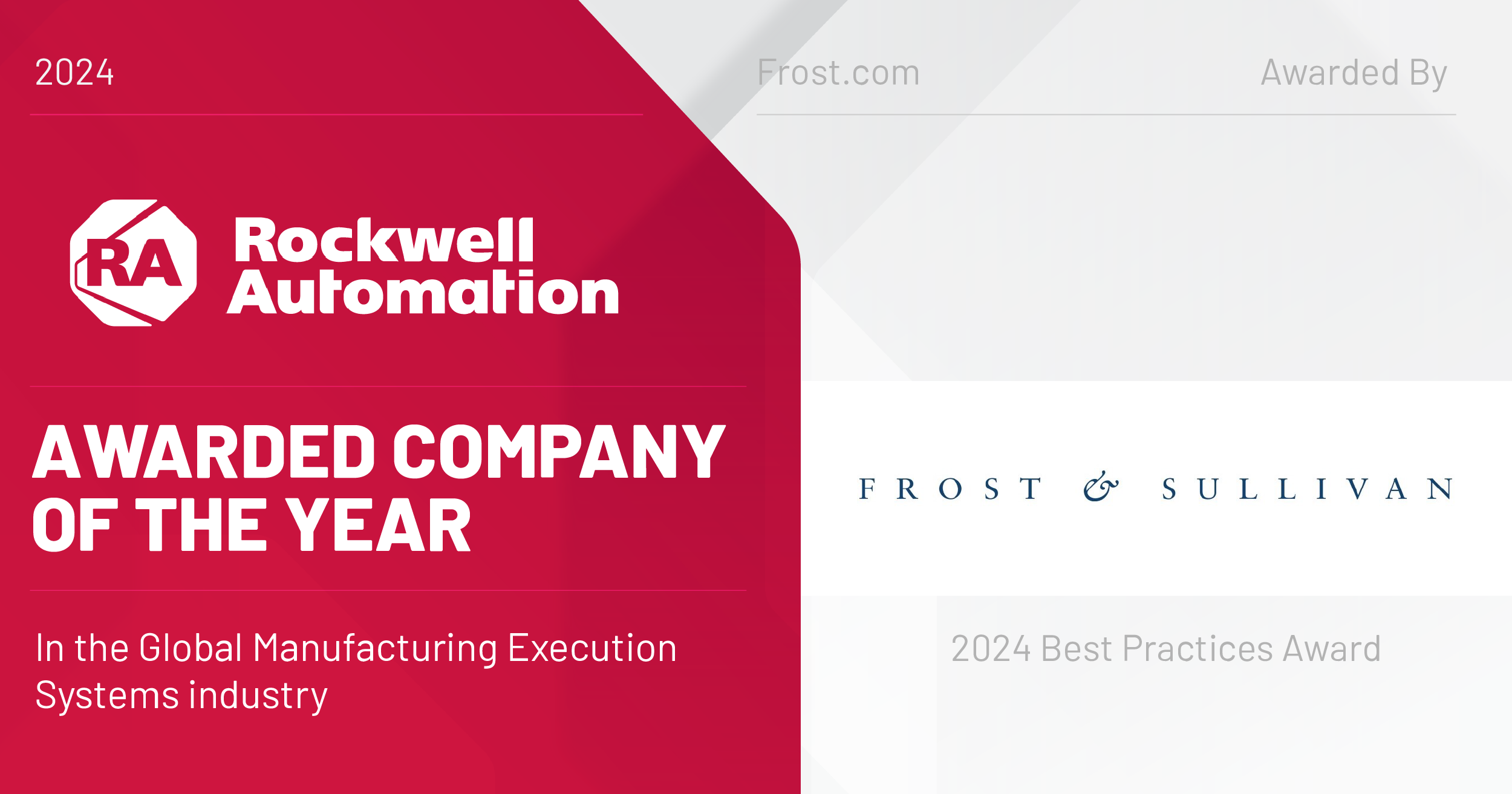 Rockwell Automation Named Company of the Year in the Global Manufacturing Execution Systems Industry