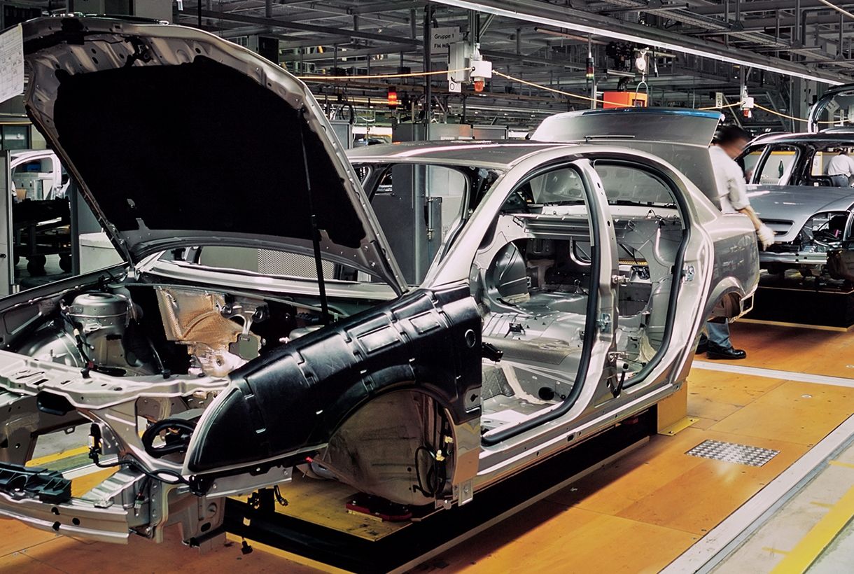 Car on assembly line