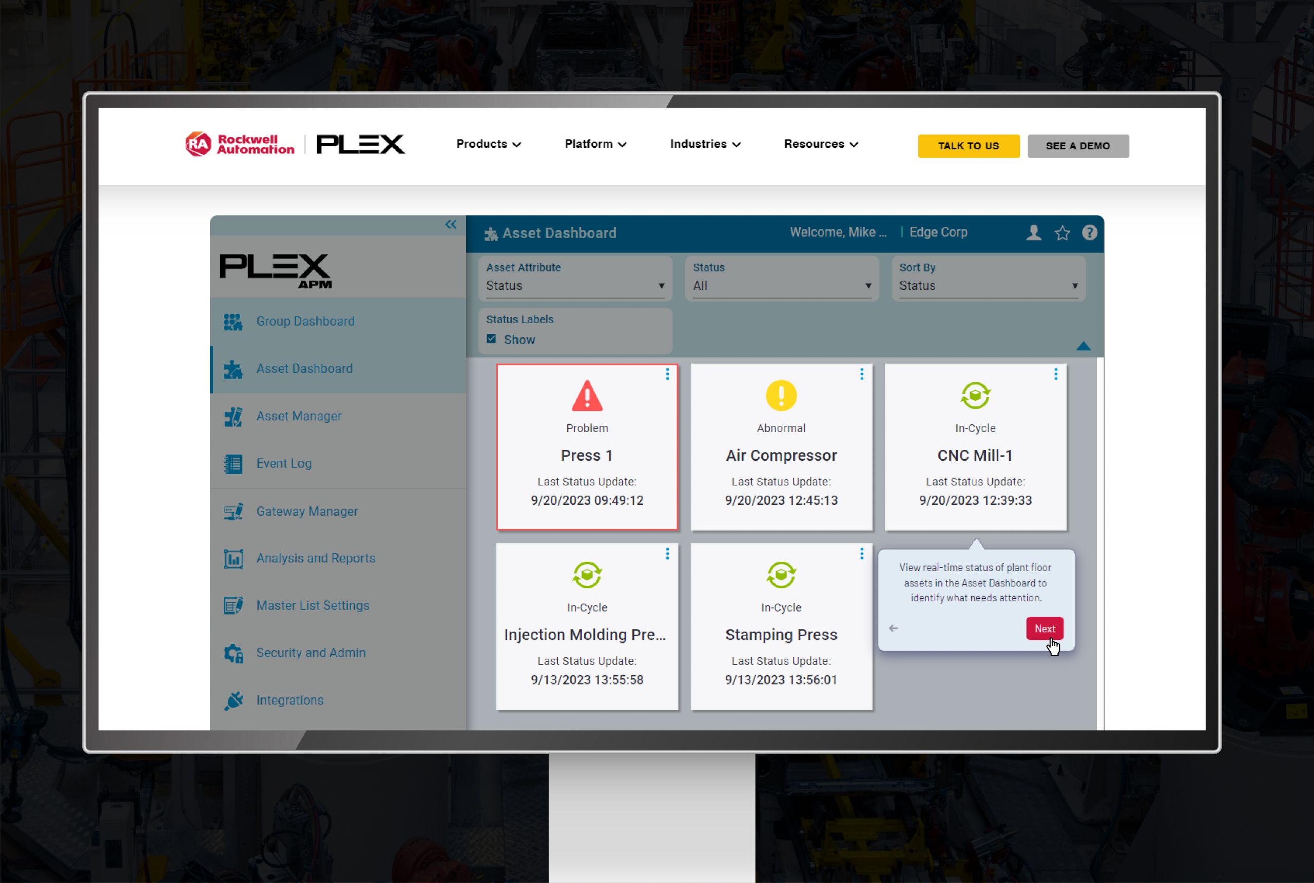 See How Plex Asset Performance Management Makes You Proactive