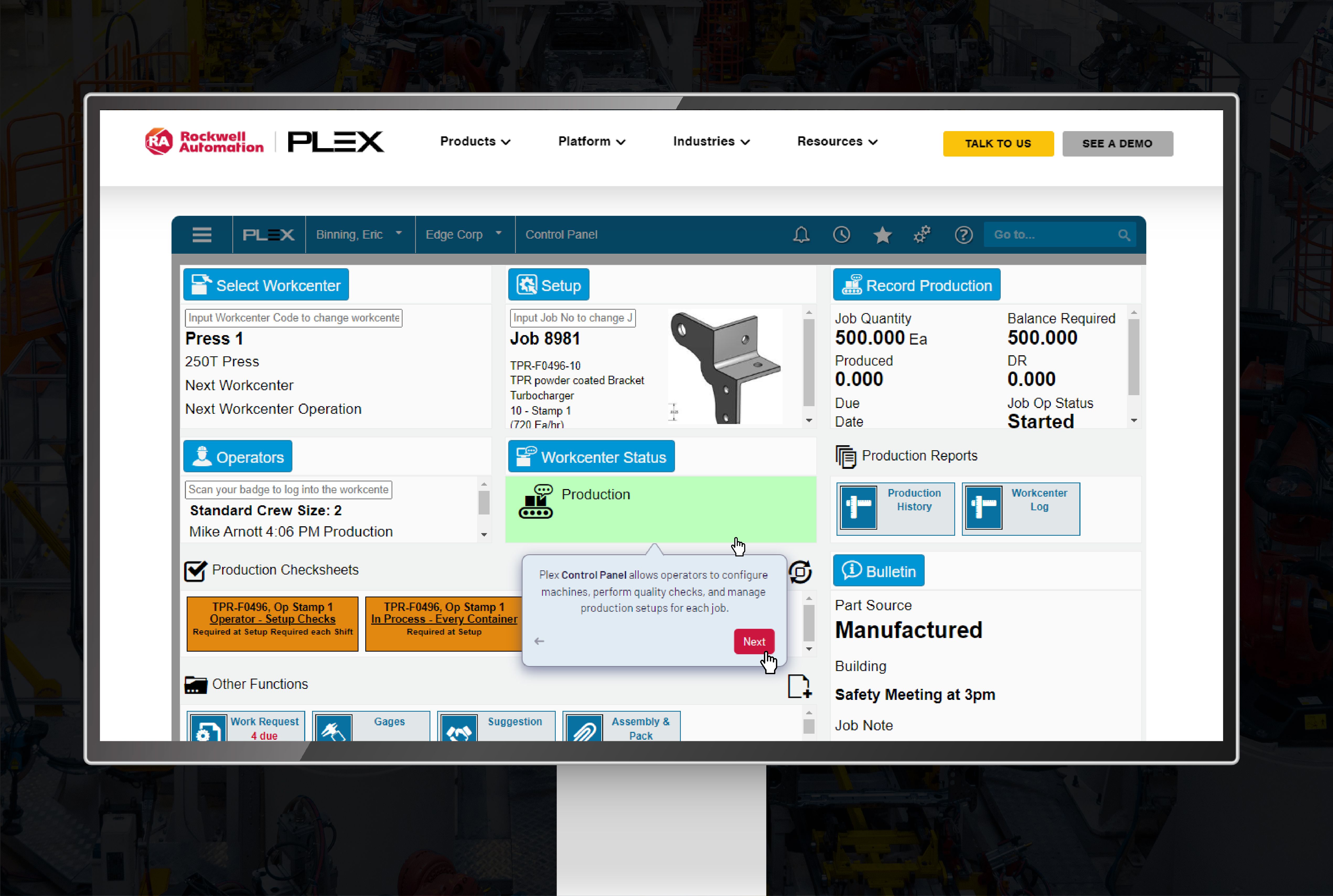 Plex MES for Metals