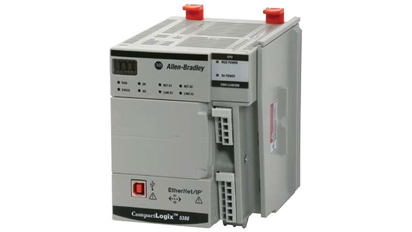 The Allen-Bradley® Compact GuardLogix 5380 controller.