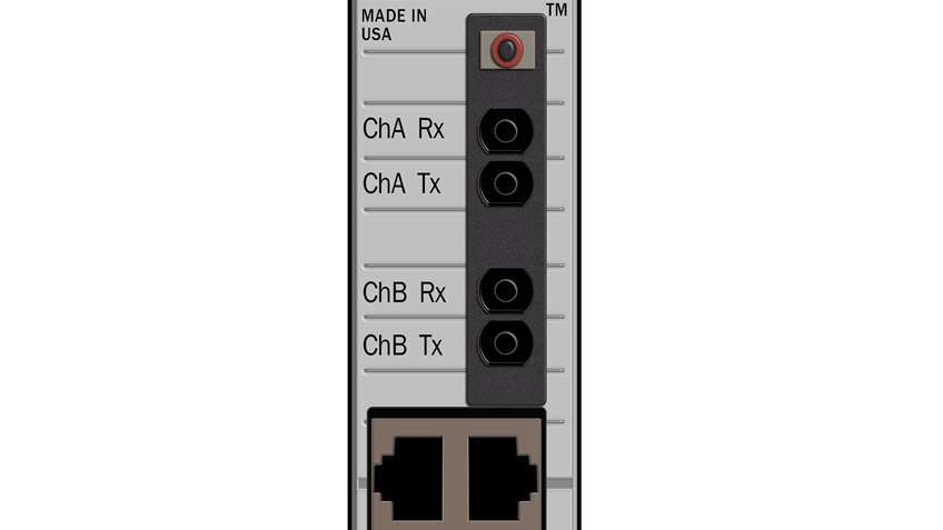 Figure 2. The secure, noise-immune fiber-optic communications network includes the OCP plug-and-play fiber-optic module from Phoenix Digital Corp. that provides fault tolerant, redundant communication. [CLICK TO ENLARGE]